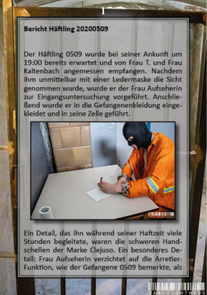 Haftbericht Häftling 0509 (Deutsch/German)